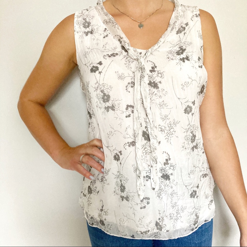 Sleeveless Silk Top
